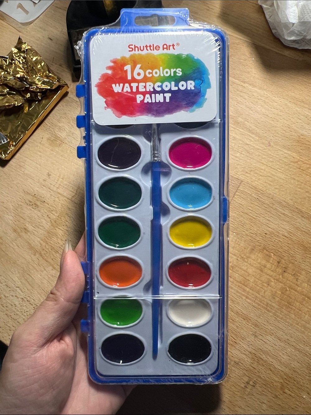 Shuttle Art 16-Color Watercolor Paint Set - Bright Multi Colors